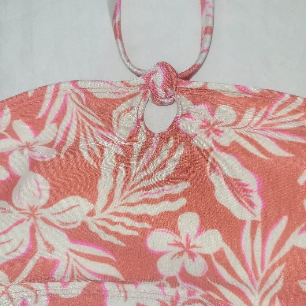 Art Class Size M 8 Abstract Tropical Garden Printed One Piece Swimsuit